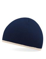 Beechfield CB44C Two-Tone Pull-On Beanie - French Navy/Stone - One Size