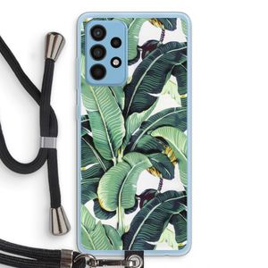 Bananenbladeren: Samsung Galaxy A52 Transparant Hoesje met koord