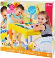 Playgo speeltafel met stoel en opbergbakje Playgo speeltafel met stoel en opbergbakje