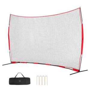 VEVOR Barricade Backstop Net, Balsportbarrièrenet, 200" x 55" x 120" Draagbare oefenapparatuur met draagtas, Beschermend scherm voor honkbal, softbal, voetbal, hockeytraining, tuin