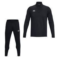 Under Armour Challenger Trainingspak 1/4-Zip Zwart Wit - thumbnail