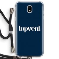 Topvent Navy: Samsung Galaxy J5 (2017) Transparant Hoesje met koord