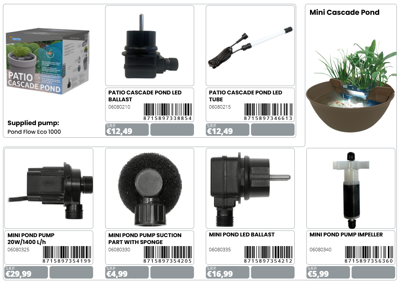 Superfish Mini Pond pomp 20W / 1400 l/uur