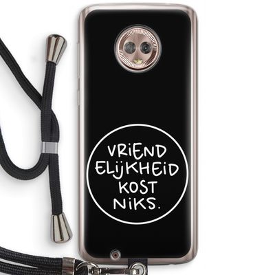 Vriendelijkheid: Motorola Moto G6 Transparant Hoesje met koord