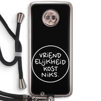 Vriendelijkheid: Motorola Moto G6 Transparant Hoesje met koord