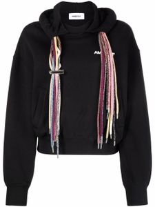 AMBUSH MULTICORD BOXY HOODIE BLACK WHITE A - Noir