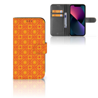 Apple iPhone 13 Telefoon Hoesje Batik Oranje - thumbnail