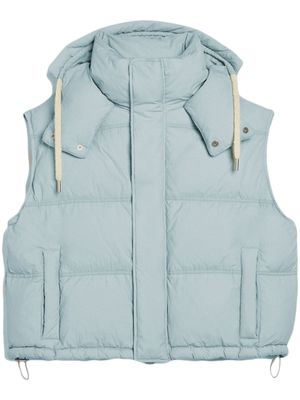 AMI Paris gilet matelassé à capuche - Bleu