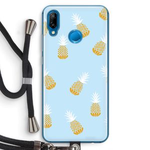 Ananasjes: Huawei P20 Lite Transparant Hoesje met koord