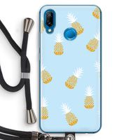 Ananasjes: Huawei P20 Lite Transparant Hoesje met koord