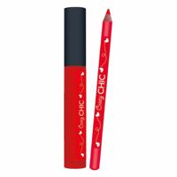 Clementoni crazy chic lipgloss en lipliner kersen rood