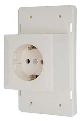 Enzo Deksel met stopcontact RA | voor lasdoos creme POWER - 4047809