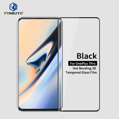 PINWUYO 9u 3D gebogen warmte buigen volledig scherm getemperd glas film voor Oneplus7 Pro (zwart)