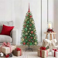 VidaXL Kunstkerstboom met 150 led met standaard groen 120 cm pe en pvc