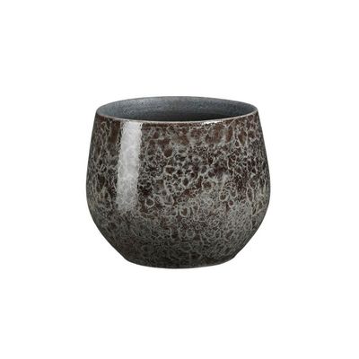Plantenpot/bloempot terracotta - antraciet - D16 x H13 cm - binnen