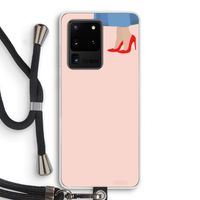 High heels: Samsung Galaxy S20 Ultra Transparant Hoesje met koord