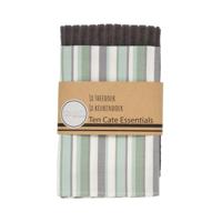 Keukenset Stripe Grijs Groen Ten Cate 1x Theedoek 1x Keukendoek