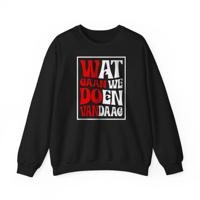Sweater zwart regular - Rood wit - Wat gaan doen vandaag