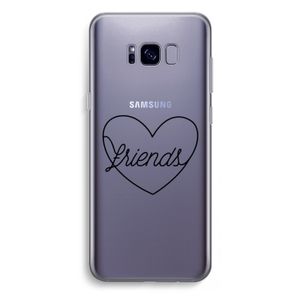 Friends heart black: Samsung Galaxy S8 Plus Transparant Hoesje