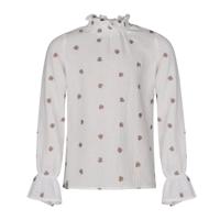 KIEstone winter blouse meisjes - wit - Fieke KIEstone winter blouse meisjes - wit - Fieke