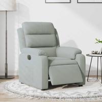 Fauteuil elektrisch verstelbaar stof lichtgrijs