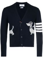 Thom Browne cardigan à 4 bandes signature - Bleu