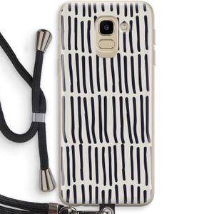 Moroccan stripes: Samsung Galaxy J6 (2018) Transparant Hoesje met koord