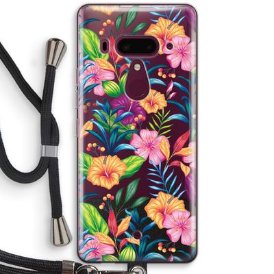 Tropisch 2: HTC U12+ Transparant Hoesje met koord