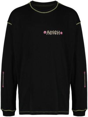 Adish t-shirt Tatreez à logo brodé - Noir