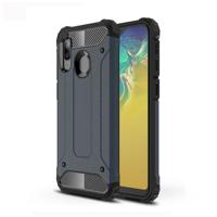 Magic Armor TPU + PC combinatie Case voor Galaxy A20e (marineblauw)