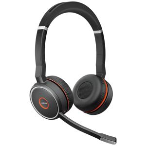 Jabra Evolve 75 Second Edition - MS-Teams On Ear headset Telefoon Radiografisch, Bluetooth, Kabel Stereo Zwart Ruisonderdrukking (microfoon), Noise Cancelling