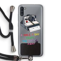 Smile: Samsung Galaxy A11 Transparant Hoesje met koord