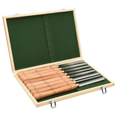 VidaXL 8-delige draaigereedschapsset hss