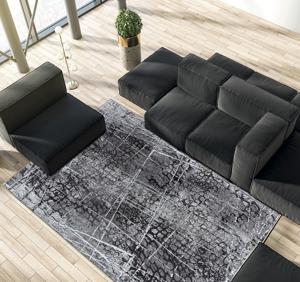 Karpet24 Elis - Modern, Onderhoudsvriendelijk Rechthoekig Tapijt met Antislip (Grijs, 140x200 cm) - Voor Stijl en Comfort in Keuken & Eetkamer