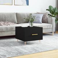 Salontafel 50x50x40 cm bewerkt hout zwart - thumbnail