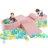 5-delige Klim- & Kruipset Zachte Speelblokken met Ballenbak Schuimbouwstenen Creatieve Bouwstenen voor Speelkamer Kinderkamer