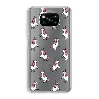 Eenhoorns overal: Xiaomi Poco X3 NFC Transparant Hoesje