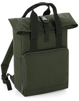 Atlantis BG118 Twin Handle Roll-Top Backpack - Olive-Green - 28 x 38 x 12 cm