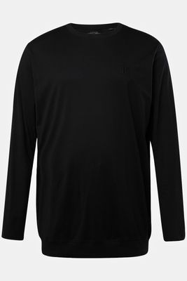 shirt met lange mouwen, grote maten, , heren, zwart, maat: 8xl, katoen, jp1880