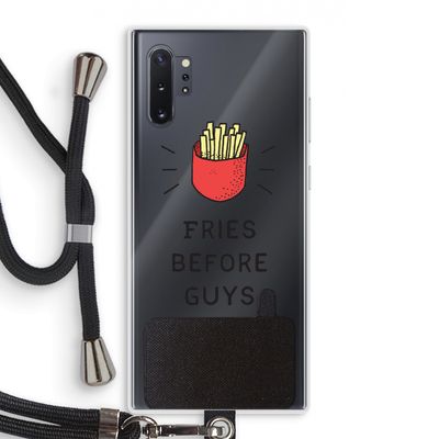 Fries before guys: Samsung Galaxy Note 10 Plus Transparant Hoesje met koord