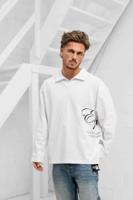 Equalité Teun Longsleeve Polo Heren Wit - Maat S - Kleur: Wit | Soccerfanshop