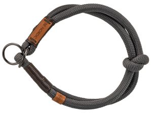 TRIXIE HALSBAND HOND BE NORDIC SLIP HALSBAND DONKERGRIJS / BRUIN 40X0,8 CM