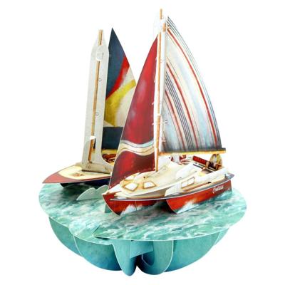 Wenskaart 3D Sailing