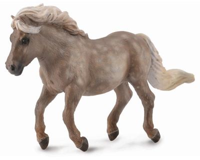 Collecta paarden: shetlandpony 10 cm appelschimmel