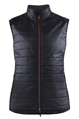 Blåkläder Dames bodywarmer gevoerd 38642030 | Zwart/Rood | Maat XXL - 7330509818633