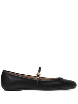Gianvito Rossi ballerines Carla en cuir - Noir