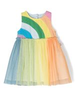 Stella McCartney Kids robe en tulle à rayures - Jaune - thumbnail