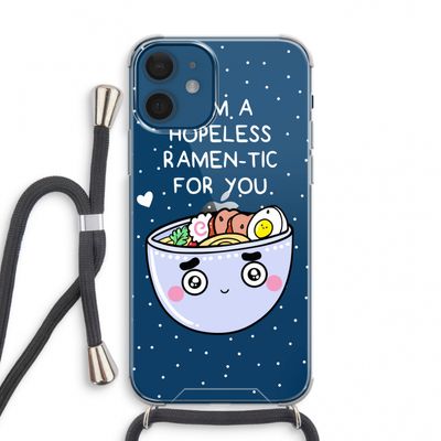 I'm A Hopeless Ramen-Tic For You: iPhone 12 mini Transparant Hoesje met koord