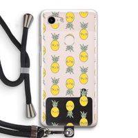 Ananas: Pixel 3 Transparant Hoesje met koord