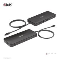 club3D CSV-1581 USB-C (USB 3.2 Gen 2) multiport hub Zwart - thumbnail